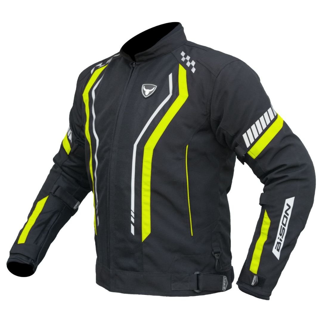 BISON AIR PRO – BLACK HI-VIZ GREEN JACKET - Image 3