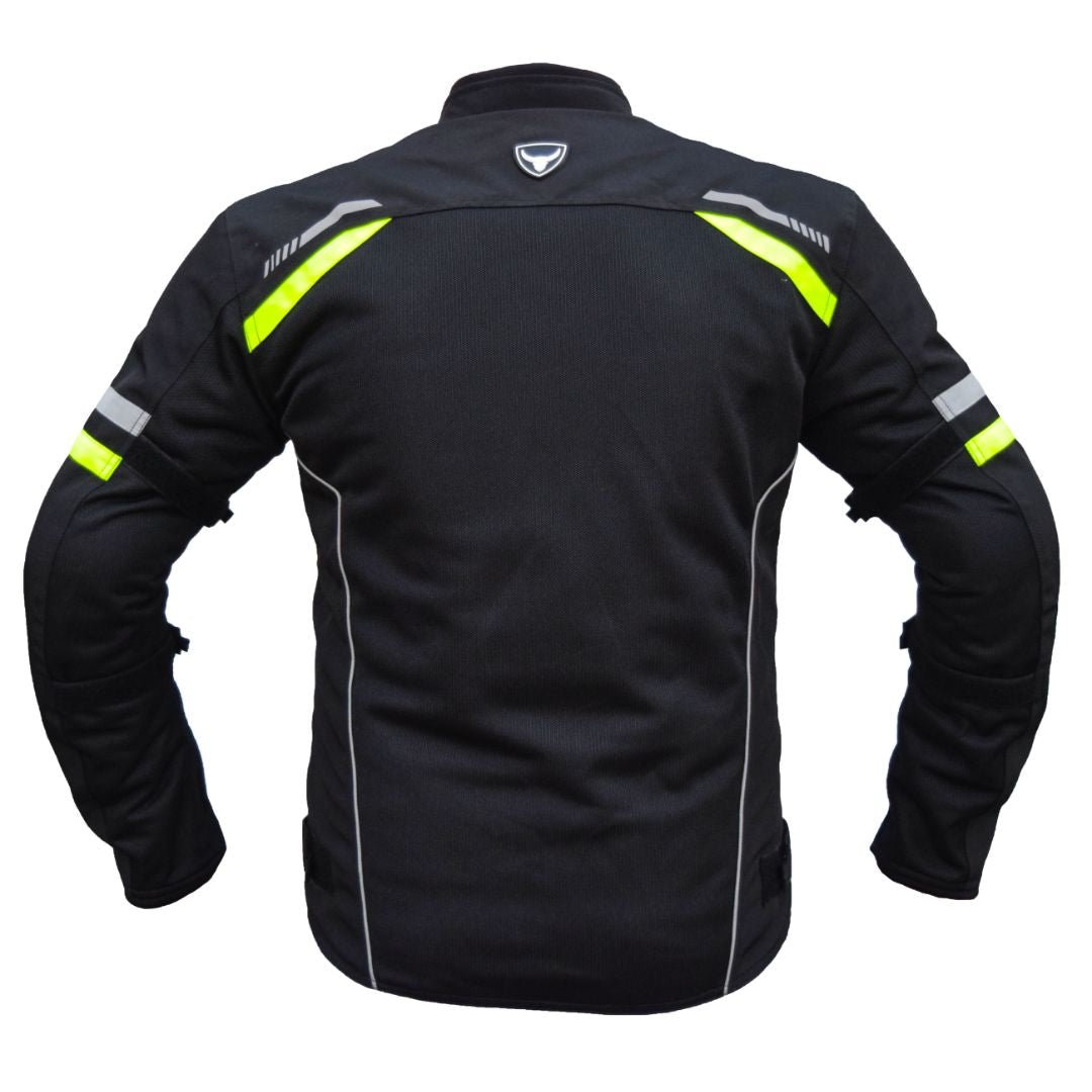 BISON RAPTOR V.2 – BLACK HI-VIZ GREEN JACKET - Image 2