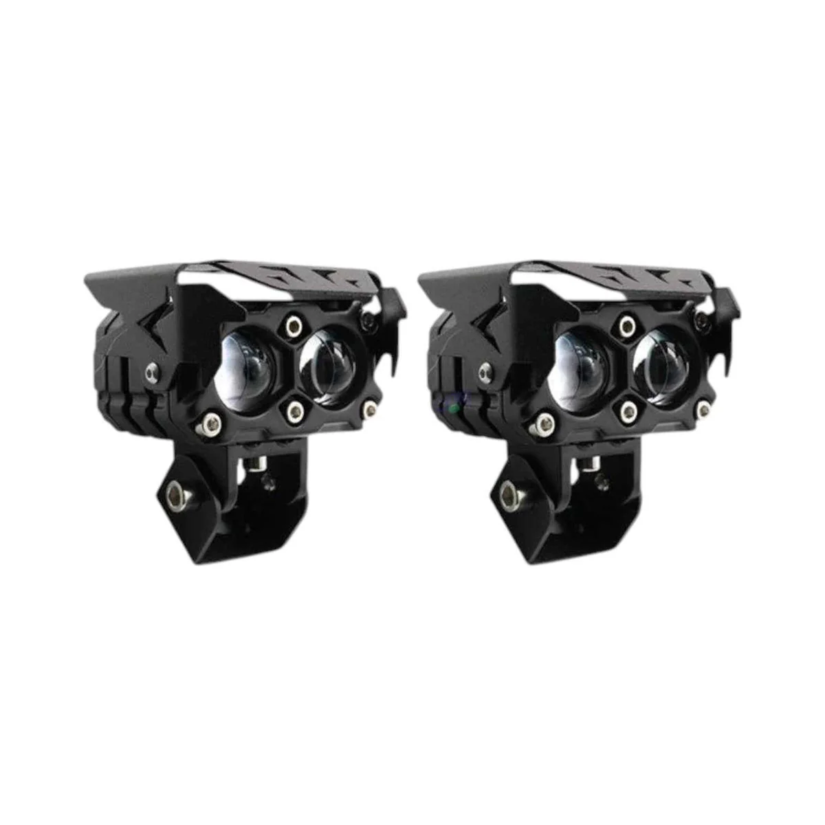 HJG Double Lens Future Eyes Fog Light Dual Tone Yellow/White LED, Universal
