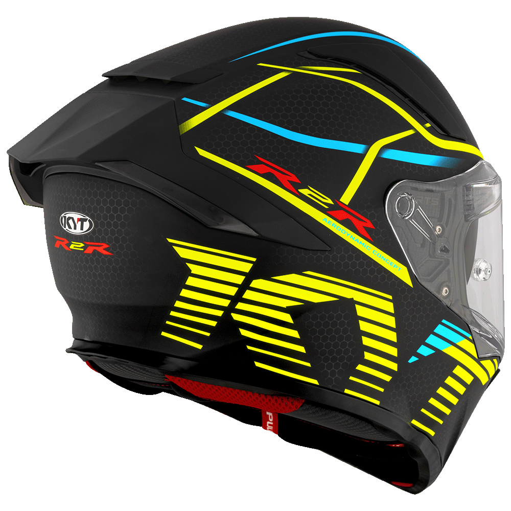 KYT R2R PRO CONCEPT MATT BLACK YELLOW - Image 6