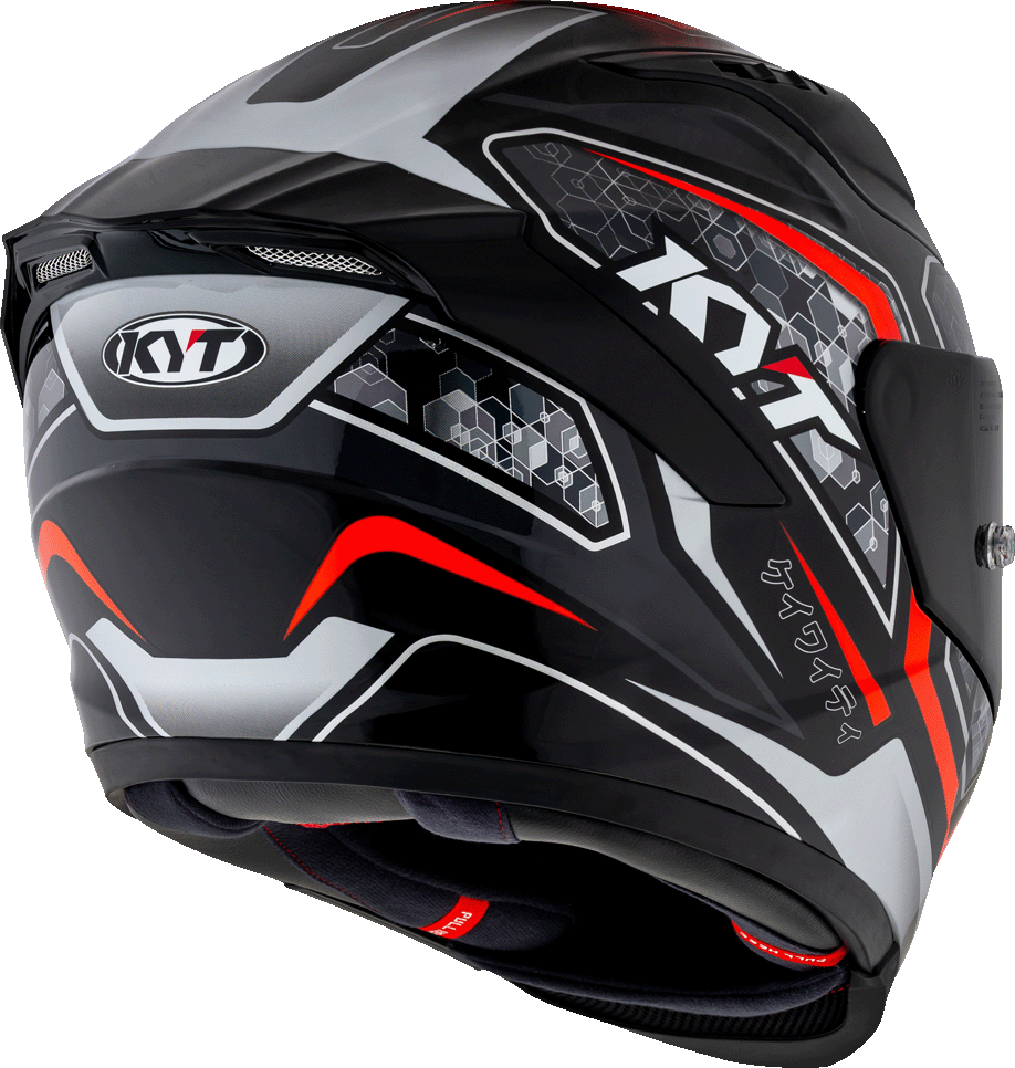 KYT Striker #01 Black Red - Image 6