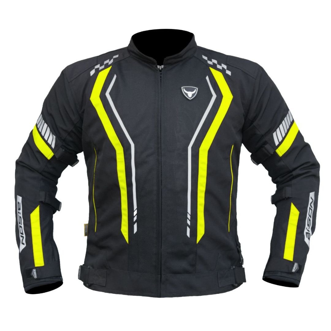 BISON AIR PRO Ã¢â‚¬â€œ BLACK HI-VIZ GREEN JACKET