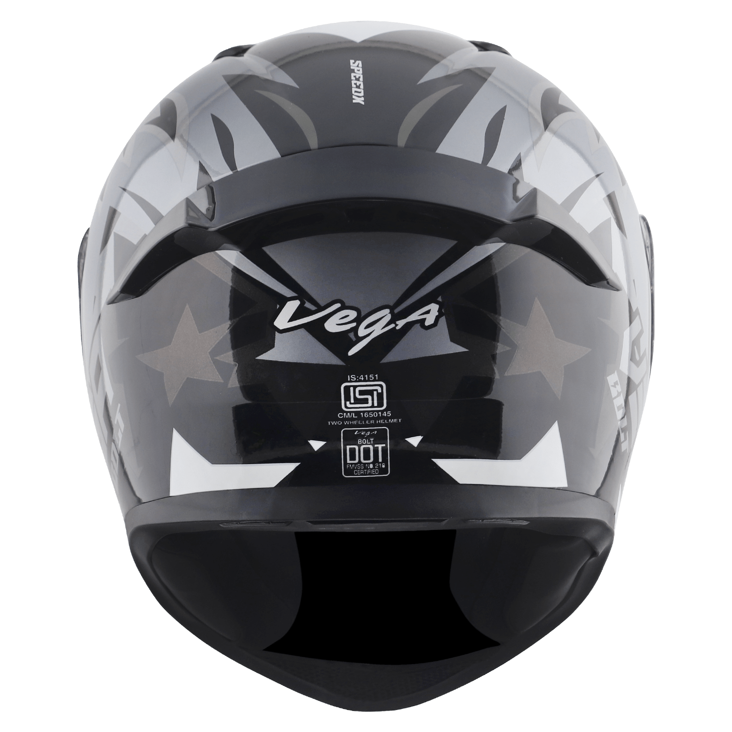 Bolt Speedx Helmet - Black Grey - Image 4