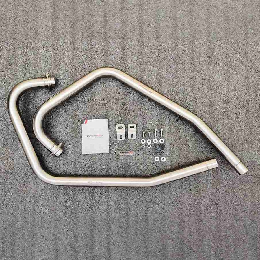 Powerage Performance Headers For Royal Enfield GT / Interceptor 650 Brushed Steel Finish Dual O2 Sensor - 2025