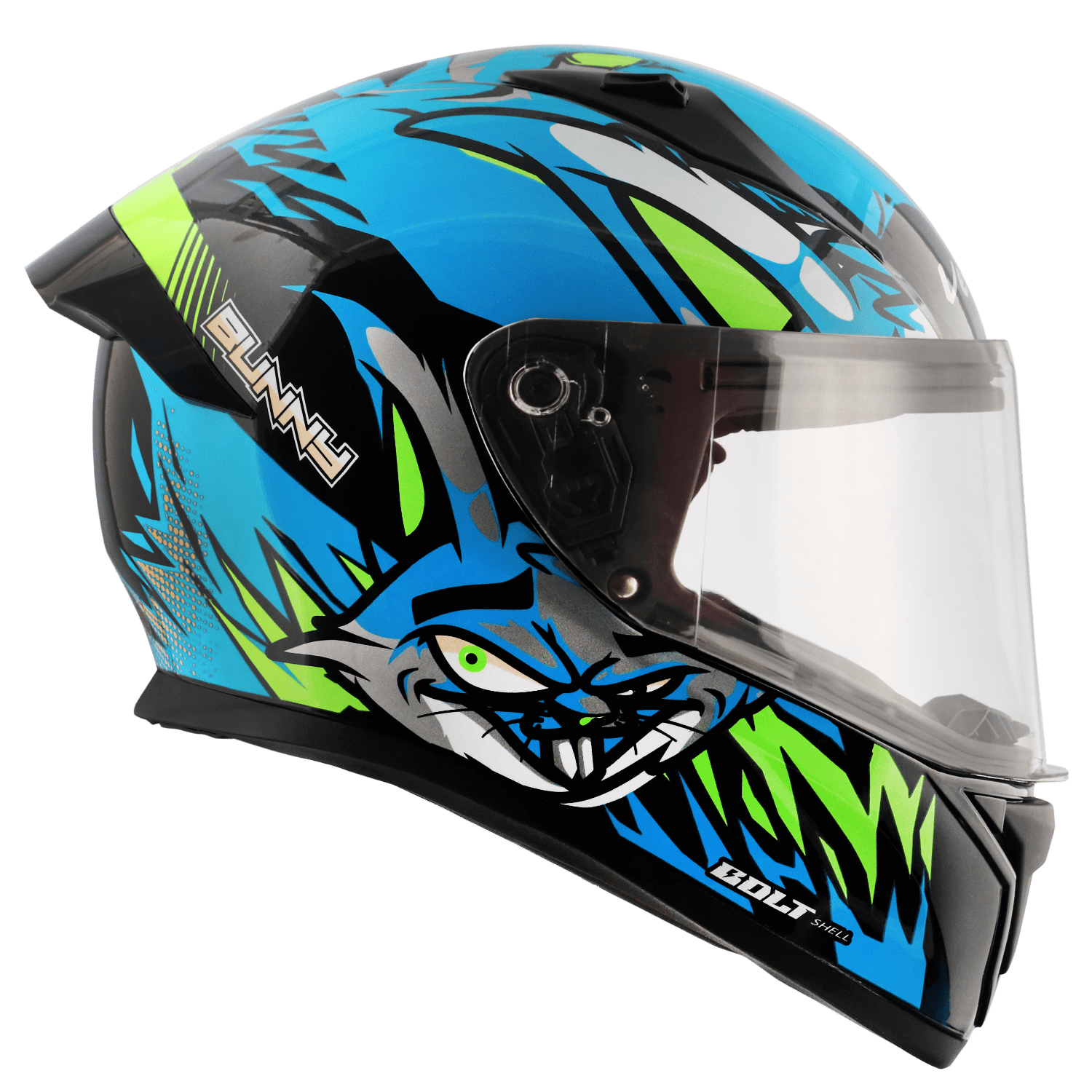 Bolt Bunny Helmet - Black Neon Blue - Image 4