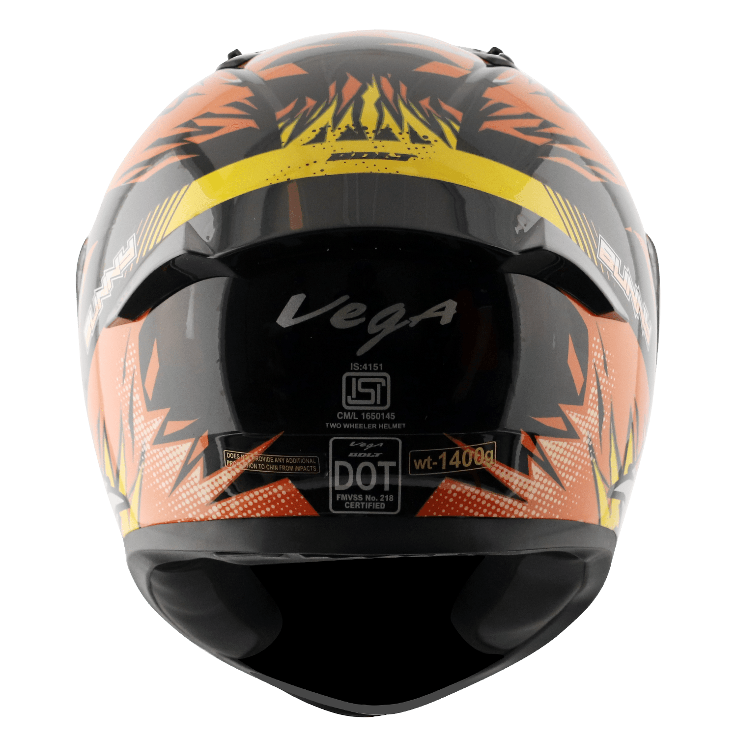 Bolt Bunny Helmet - Black Orange - Image 3