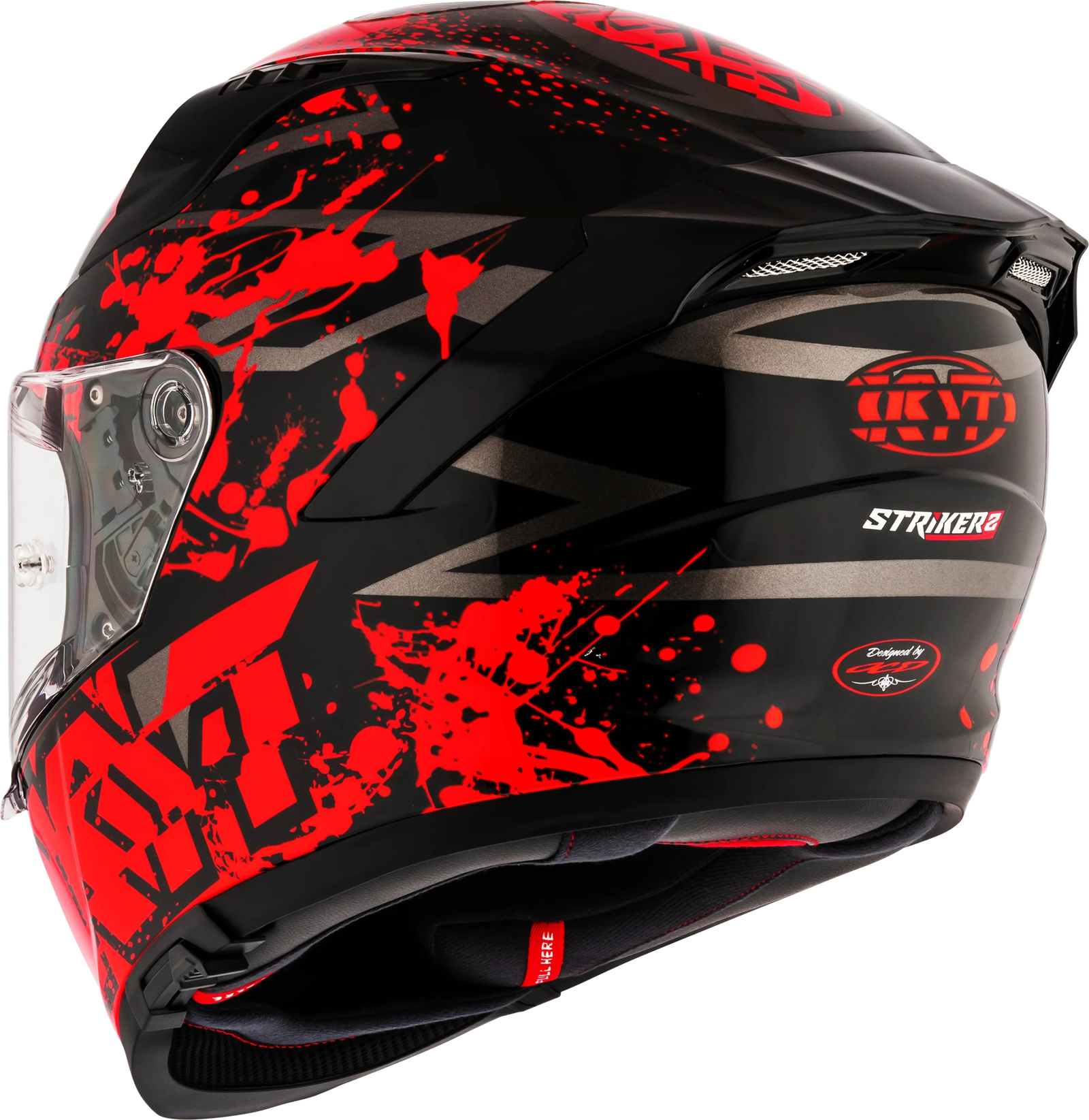 KYT STRIKER 2V NEUTRON RED - Image 7