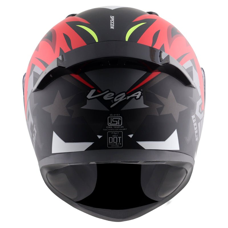 Bolt Speedx Dull Black Red Helmet - Image 3