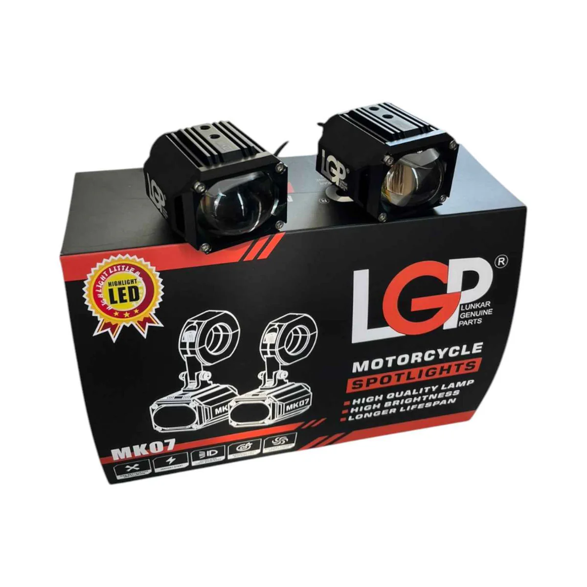 LGP MK07 Spotlight Auxiliary Lights IP67 Waterproof with Harness