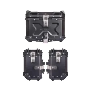 SET Of 3 Combo Of JB Premium Black Top Box + JB Premium Black Panniers